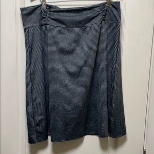 Tranquillity black and gray striped skirt